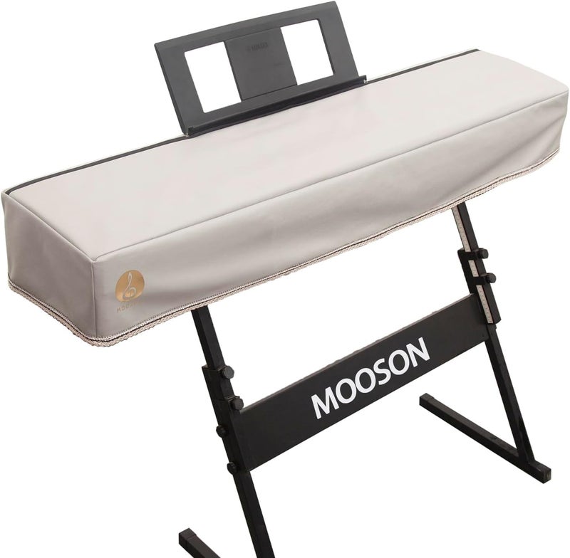 mooson Keyboard Piano Cover Digital Piano Dust Covers Luxury Soft and Premium Surface Thickening Electronic Organ Covering Keyboard Update Encasement (White) - Image 1